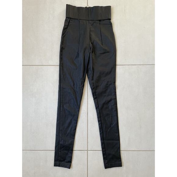 Asilio Revolve Pants Coated Skinny High Rise Stretch - Picture 1 of 10